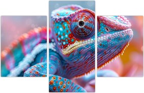 Tablou - Cameleon colorat (90x60 cm)