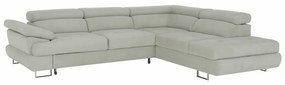 Set canapea cu spaţiu de depozitare, gri deschis, material textil, dreapta, BUTON R