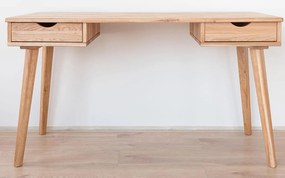 Birou lemn masiv Samson II Stejar, 120 × 55 × 75 cm