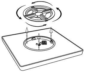 Plafonieră LED Top Light REVIT LED/50W/230V 3000-6500K 50x50 cm alb + telecomandă