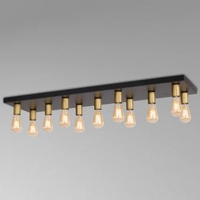 Plafonieră FILO 11xE27/60W/230V neagră/aurie