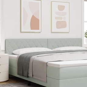 vidaXL Tăblie LED cu lumini cu bandă LED Gri deschis 100 cm Catifea