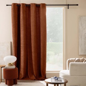 Draperie teracotă din material bouclé 140x260 cm Winona – douceur d'intérieur