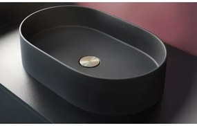 Lavoar pentru blat SILIA 35 x 55 cm, granit, negru - Deante CQS_NU6S