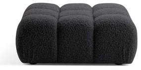 Taburet modular gri antracit cu tapițerie din țesătură bouclé Bellis – Micadoni Home