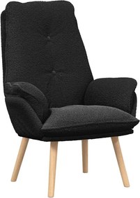 vidaXL fotoliu Negru 69 x 74 x 93 cm Țesătura Sherpa
