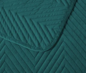 Cuvertura de pat din catifea turcoaz cu model ARROW VELVET Dimensiuni: 170 x 210 cm