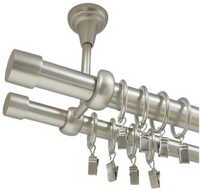 Galerie dubla TAVAN DOP 25/19 - CROM MAT (Alege marime: 400 cm)