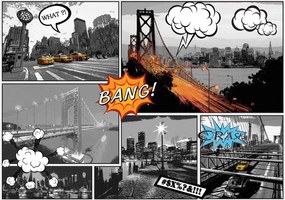 Fototapet - Orașe  din comics (152,5x104 cm), în 8 de alte dimensiuni noi