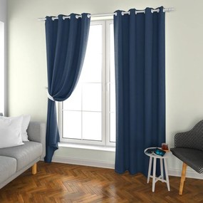 2x draperie albastru inchis OXFORD 140x250 cm