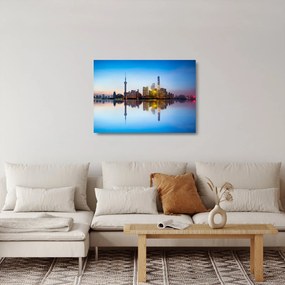 Tablou pe sticlă - Cerului dimineții deasupra Shanghaiului (70x50 cm)