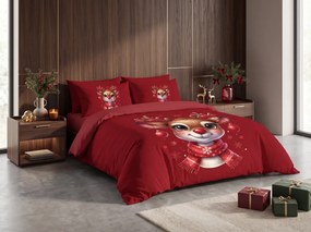 Lenjerie de pat din microfibra 3D MERRY FAWN rosie Dimensiune lenjerie de pat: 2 ks 70 x 90 cm | 140 x 200 cm