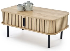 Masuta de cafea Angelina natur/negru L90 cm