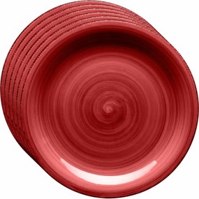 Mäser Set de 6 farfurii de desert Bel Tempo 19,5cm, roșu