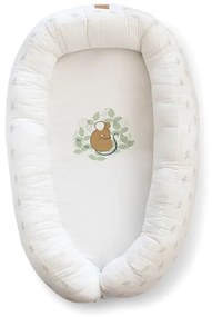 Suport de dormit Babynest 2in1 bara protectie patut Premium Bumbac, Spring Cottage Hunter Green 95x65x18 cm