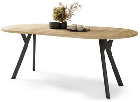 Masă extensibilă ARTUR, stejar craft/negru