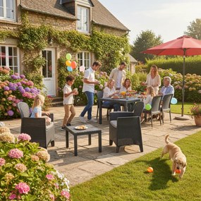 Set grădină AKITA, 3 piese, antracit I.P.A.E-Progarden