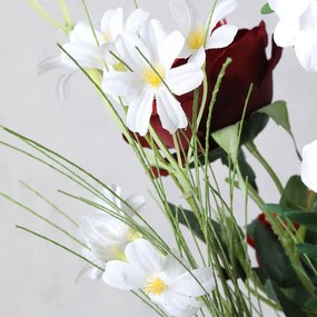 Buchet DELPHINIUM, TRANDAFIRI, FLORI DE CÂMP 95 cm