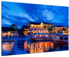 Tablou - Orașul de noapte Hoi An, Vietnam (90x60 cm)