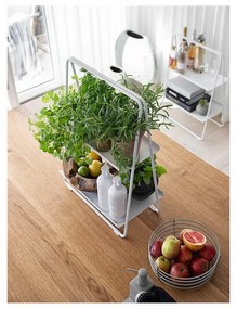 Etajeră gri deschis din metal 23x58 cm A-Table – Zone