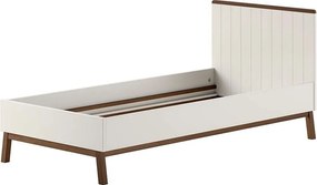 Pat pentru copii bej din lemn de pin fără somieră 90x200 cm Sezane – Vipack