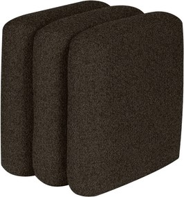 Puf maro cu tapițerie din țesătură bouclé Radd – noo.ma