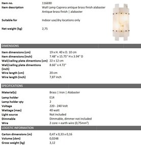 Aplica de perete design LUX Caprera