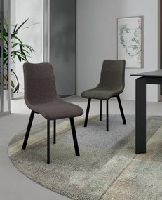 STONES Scaun acoperit cu material textil ușor de curățat. Picioare din metal vopsit 45cm X 56cm H. 86cm | Aosom Romania