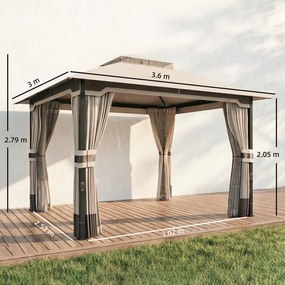 Outsunny pavilion metalic | Aosom Romania