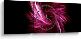 Tablou - abstracția în roz (cu ceas) (90x30 cm)