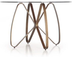 Masa sticla + metal Lungo - d 120 x h 76 cm