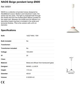 Lustra / Pendul modern design industrial 40cm NAOS