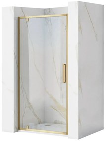 Rea Rapid Swing usi de dus 90 cm inclinabila auriu periat sticla transparenta REA-K2502