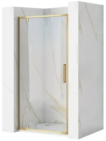 Rea Rapid Swing usi de dus 90 cm inclinabila auriu periat sticla transparenta REA-K2502