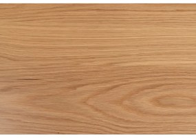 Masă de dining neagră/în culoare naturală rotundă cu blat cu aspect de lemn de stejar ø 120 cm Soli – Actona