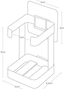 Suport pentru produse de îngrijire negru din metal Film Hook – YAMAZAKI
