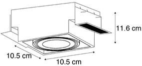 Set de 6 spoturi îngropate negre GU10 AR70 fără rama - Oneon