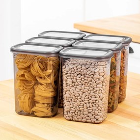 Set 6 cutii depozitare , UnicUtil, Durable Premium, Antracit