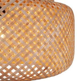 Lampă pandantiv Japandi neagră cu bambus - Kea