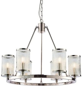 Lustră pe lanț Endon 74128 EASTON 6xE14/6W/230V crom lucios