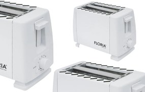 Prajitor de paine Floria ZLN1833 Alb, 700W, 7 nivele de control al temperaturii, buton de oprire