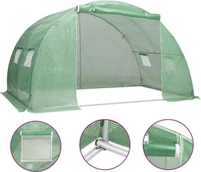 vidaXL Seră, 8 m², 2 x 4 x 2 m