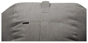 Fotoliu bean bag crem cu tapițerie din catifea reiată Roll 105 – SLOWDOWN