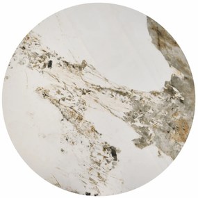 Masa de cafea Venus 2 marmura alba/auriu ø80/h44 cm