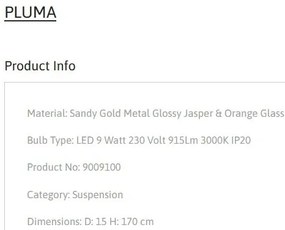 Pendul LED, Lustra design modern Pluma verde/ portocaliu