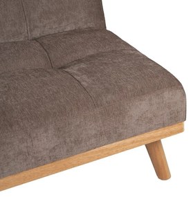 Canapea maro extensibilă cu tapițerie din chenille 178 cm – Ixia