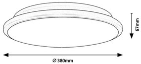 Plafonieră cu LED Rabalux 71129 Engon, 24 W, argintiu