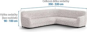 Gaico Huse bielastice VITTORIA smântânii colţar (l. 350 - 530 cm)