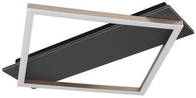 Plafoniera LED metal negru, MDF gri BEATRIX I