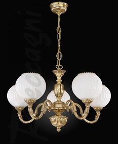 Candelabru din alama cu 5 brate design italian 9350